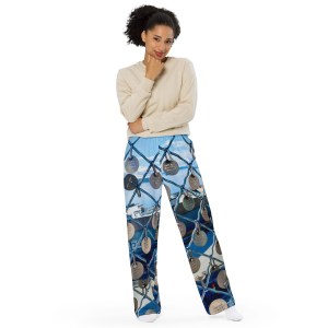All-over print unisex wide-leg pants