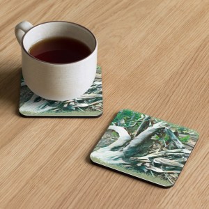 Cork-back coaster