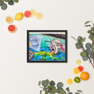 Framed photo paper poster