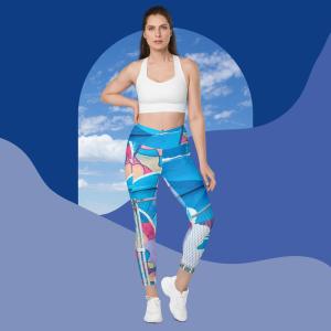 Crossover leggings with pockets