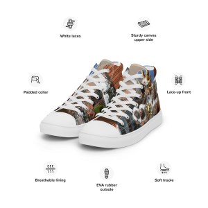Men’s high top canvas shoes