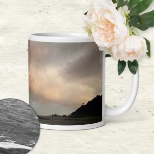 White glossy mug
