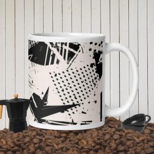 White glossy mug
