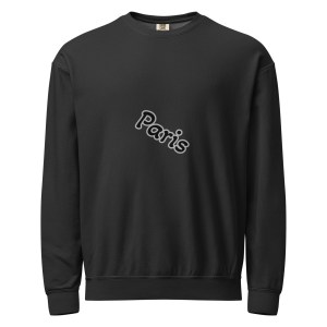 Unisex garment-dyed fleece crewneck sweatshirt